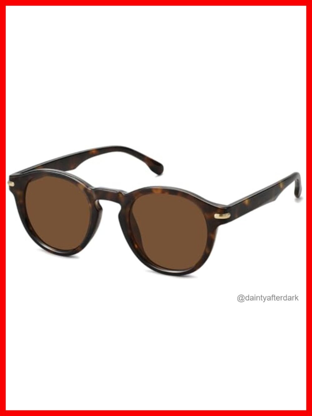 Vintage Round Sunglasses UV400 Protection Lightweight HD Lenses